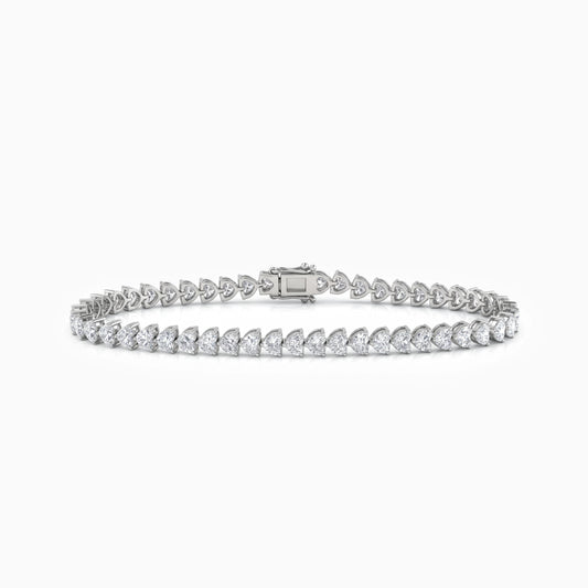 Heart Shaped Lab Diamond Tennis Bracelet Bracelet
