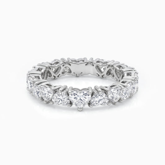 Heart Cut Lab Diamond Full Eternity Band Band