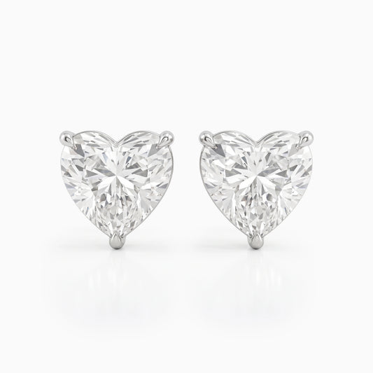 Heart Lab Grown Diamond Stud Earring