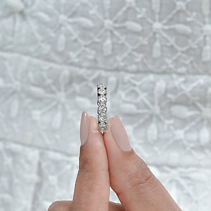 Hexagon Shape OEC Round Diamond Eternity Band