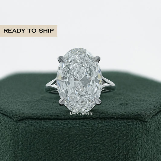 Hidden Halo Oval Diamond Split Ring