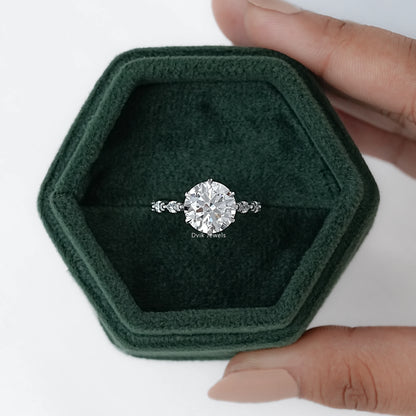 Hidden Halo Lab Diamond Engagement Ring