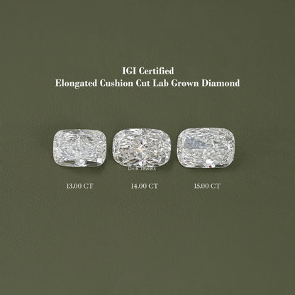 IGI Certified Elongated Cushion Cut Loose Diamond