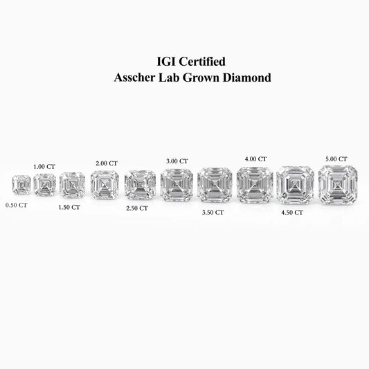 IGI Certified Asscher Cut Loose Lab Diamond