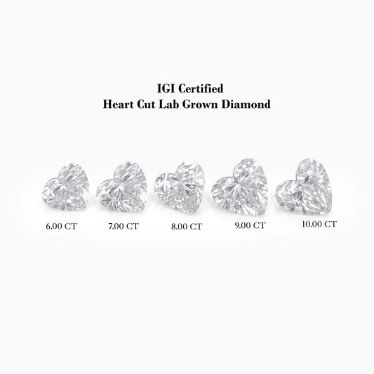 IGI Certified Heart Cut Lab Diamond