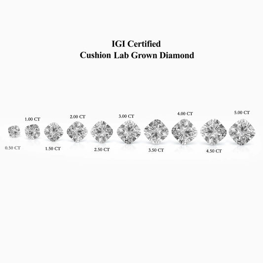 IGI Certified Lab Grown Loose Cushion Cut Diamond