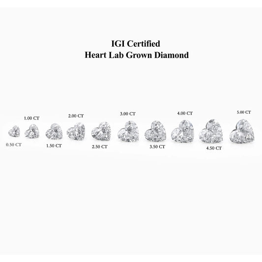 IGI Certified Loose Heart Lab Grown Diamond
