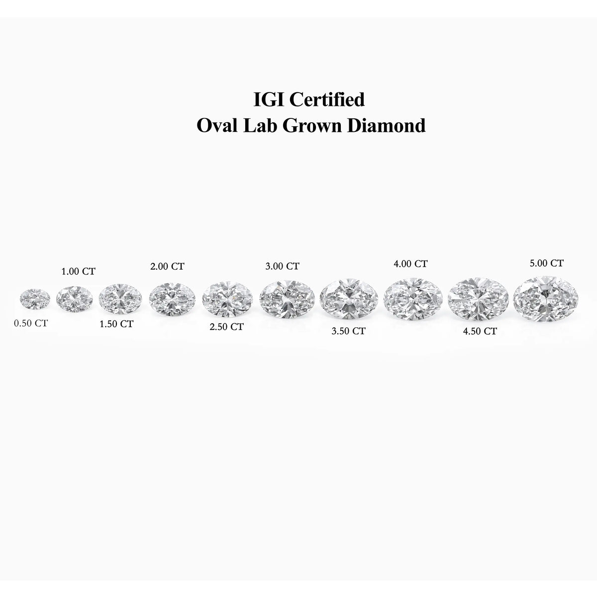 IGI Certified Oval Cut Loose Lab Diamond Loose Diamond