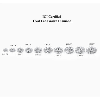 IGI Certified Oval Cut Loose Lab Diamond Loose Diamond
