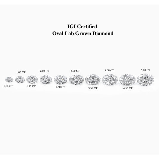 IGI Certified Oval Cut Loose Lab Diamond Loose Diamond