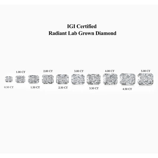 IGI Certified Radiant Cut Lab Grown Loose Diamond