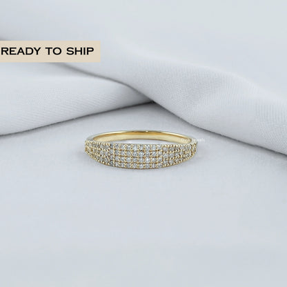Lab Grown Diamond Pave Half Eternity Band