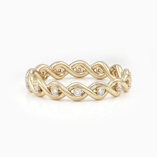Infinity Round Diamond Eternity Band