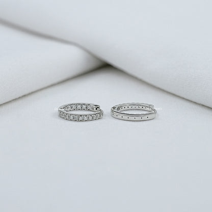 Round Lab Grown Diamond Hoop Earrings