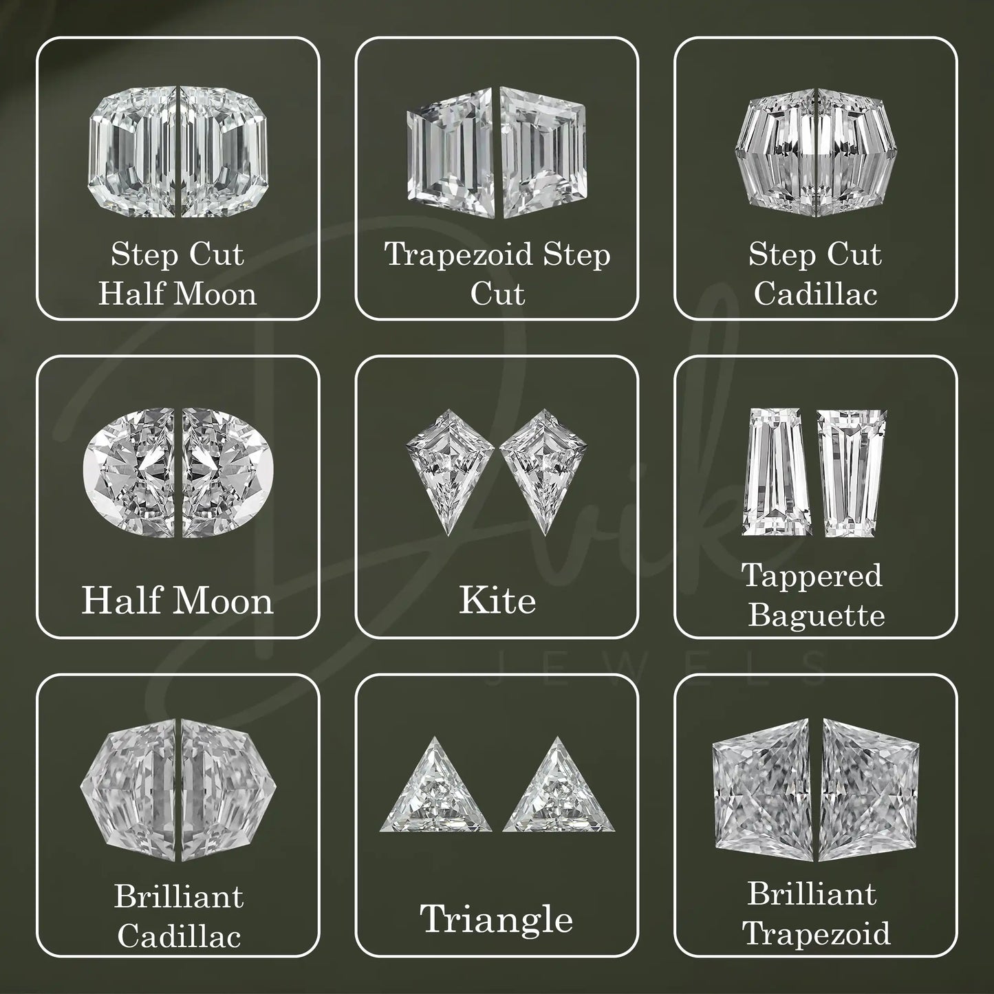 Trillion Shape Lab Diamond Matching Pair