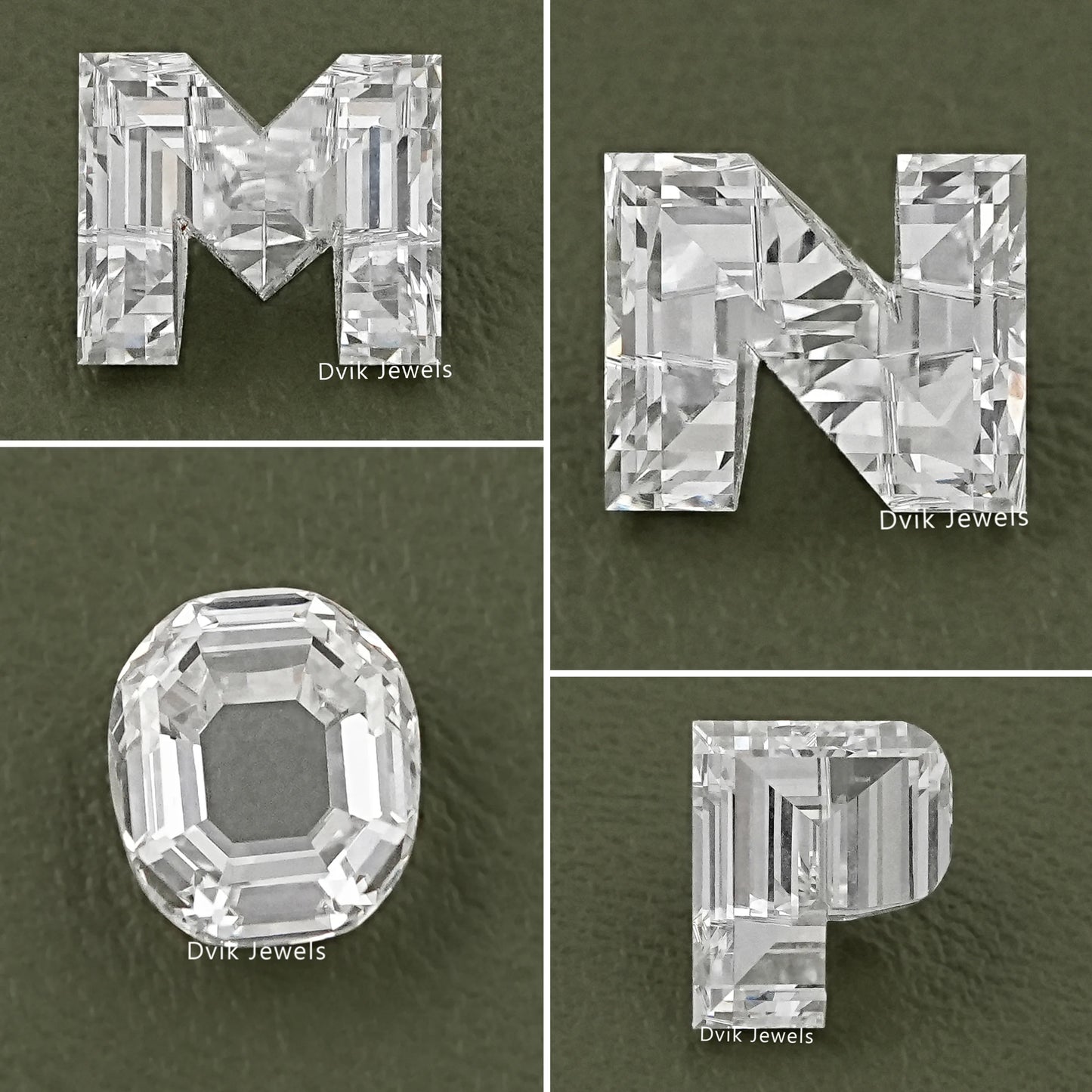 Alphabet-Shaped Lab Grown Loose Diamonds  -  A to Z Cut