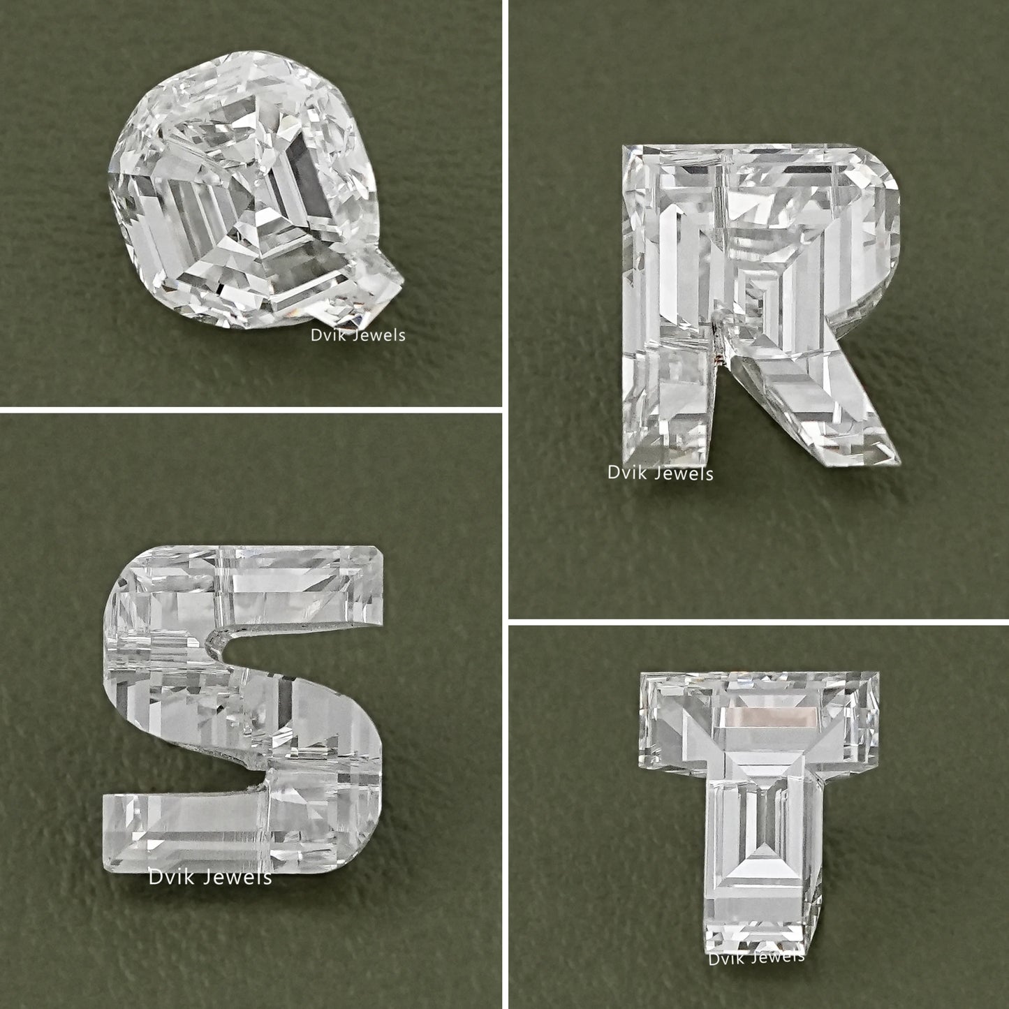 Alphabet-Shaped Lab Grown Loose Diamonds  -  A to Z Cut