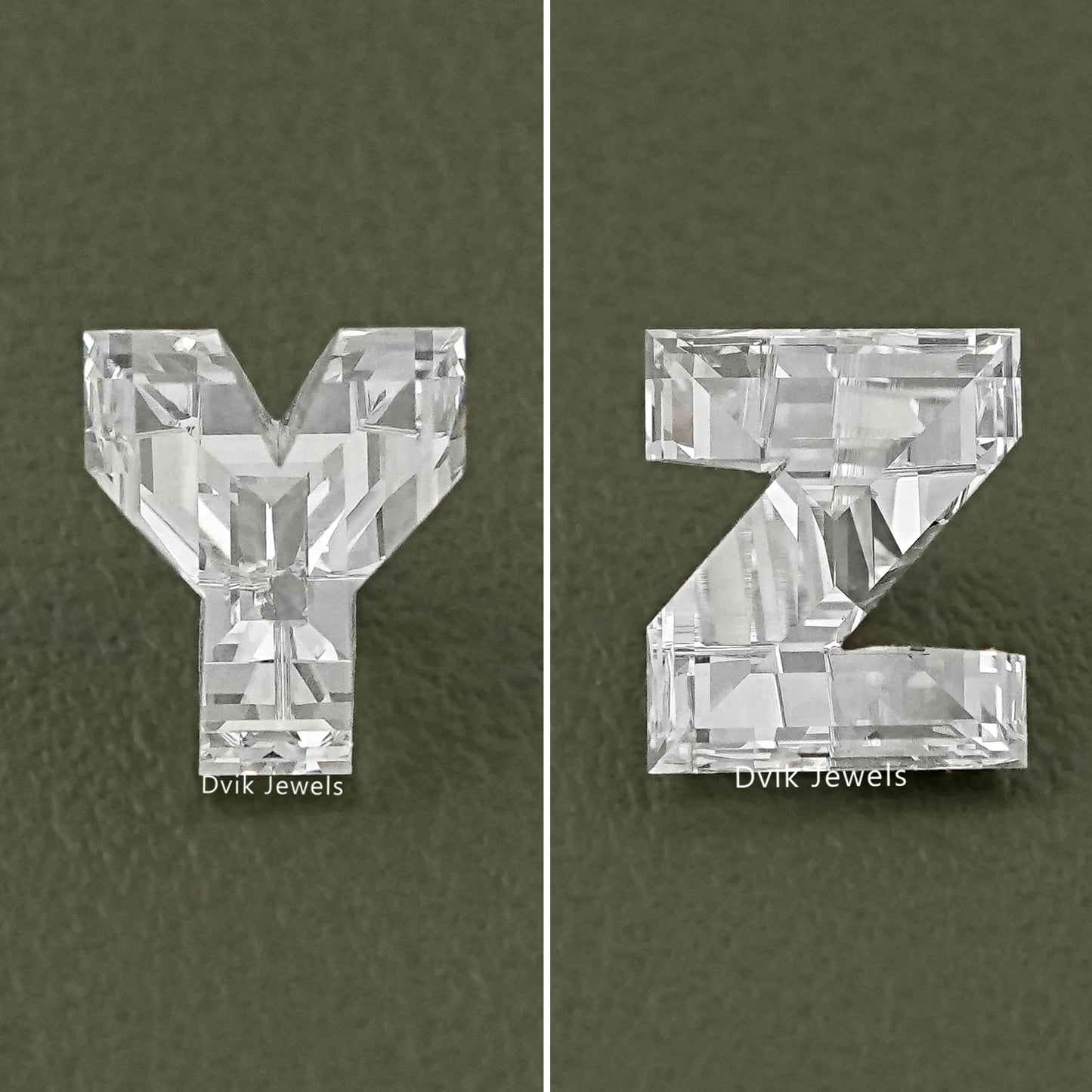 Alphabet-Shaped Lab Grown Loose Diamonds  -  A to Z Cut