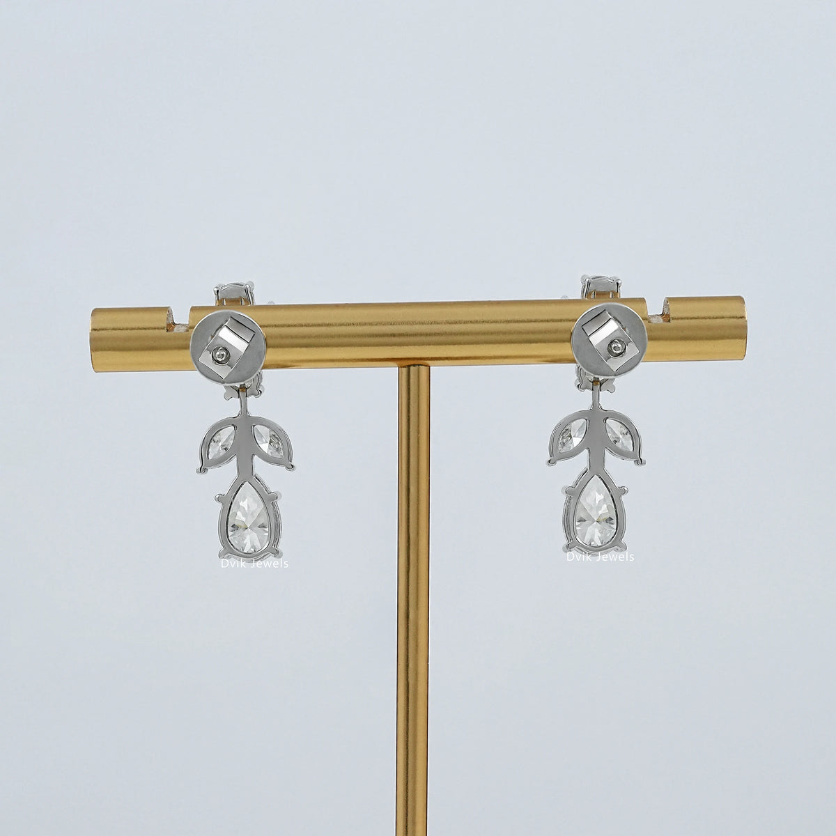 Pear And Marquise Diamond Drop Earrings