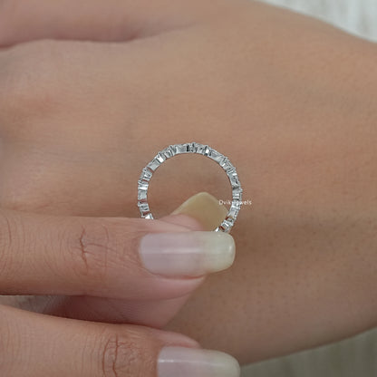Marquise & Round Cut Lab Diamond Eternity Band Ring