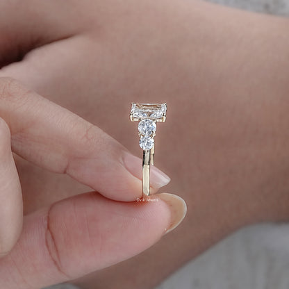 Radiant Cut Lab Diamond Five Stone Ring