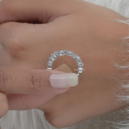 Multi Shape Lab Diamond Half Eternity Band