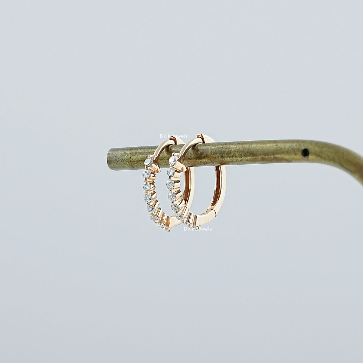 Brilliant Round Diamond Hoop Earrings