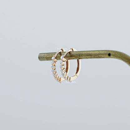 Brilliant Round Diamond Hoop Earrings