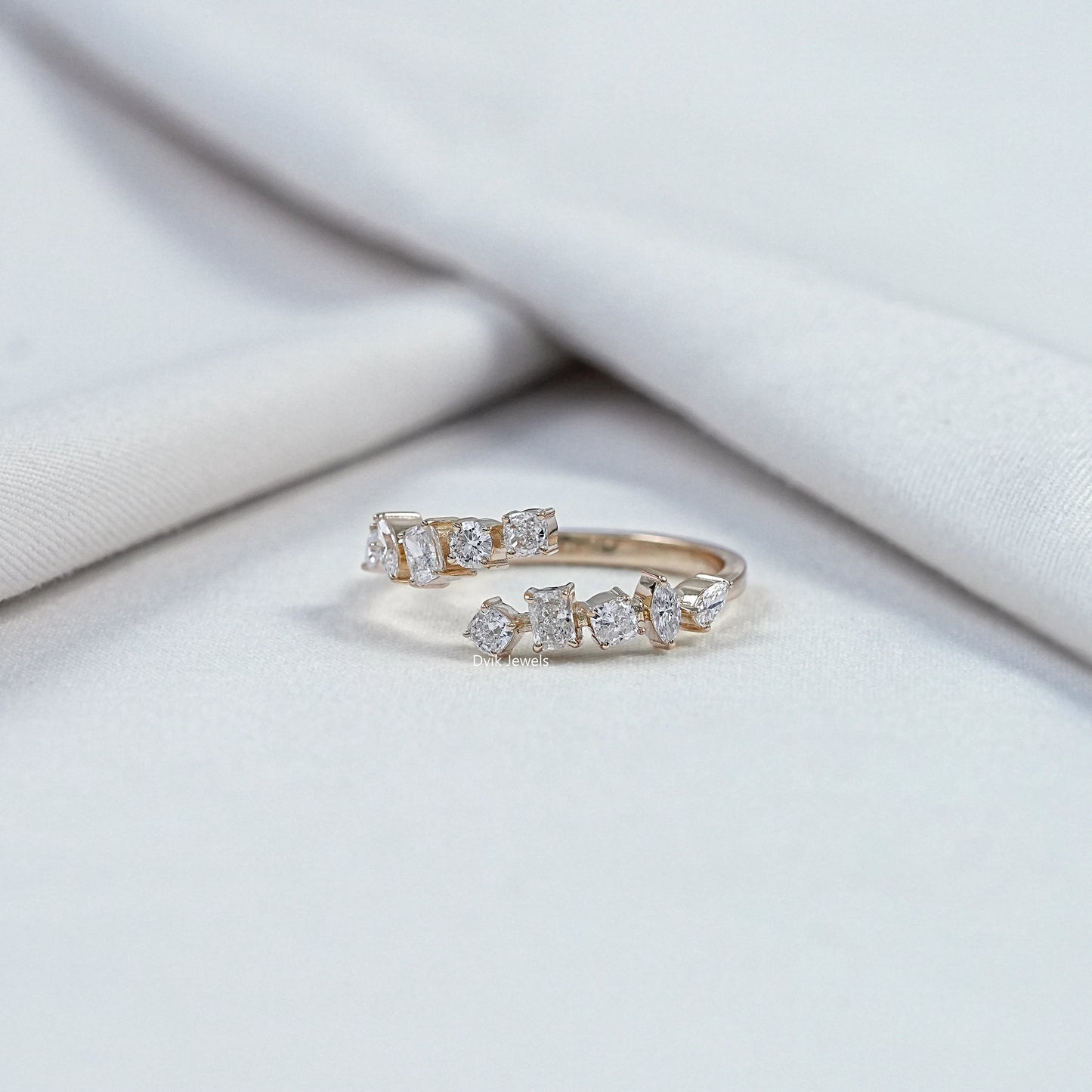 Multi Shape Lab Grown Diamond Bypass Ring