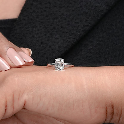 Old Mine Cushion Diamond Solitaire Ring