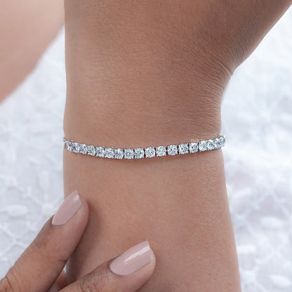 Round Lab Grown Diamond Chain Bracelet