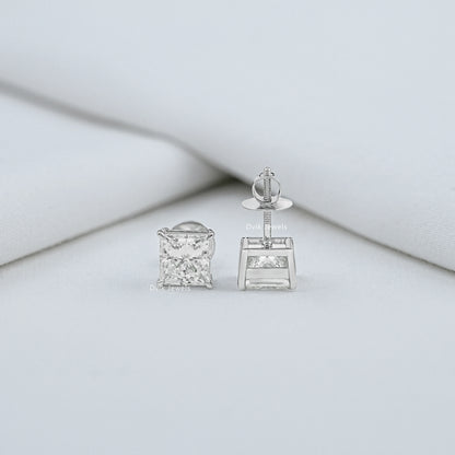 Princess Cut Lab Diamond Stud Earrings