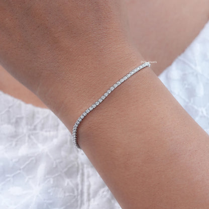 1.30 MM Round Lab Diamond Tennis Bracelet