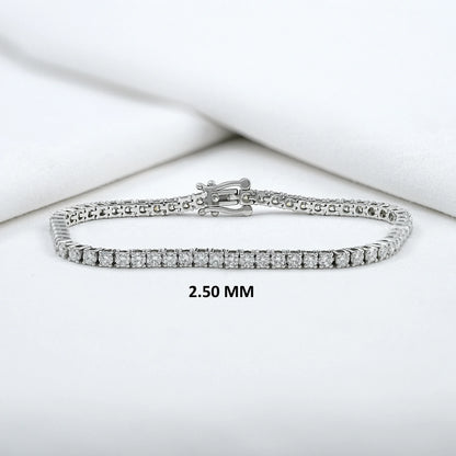 Brilliant Lab Grown Round Diamond Tennis Bracelet