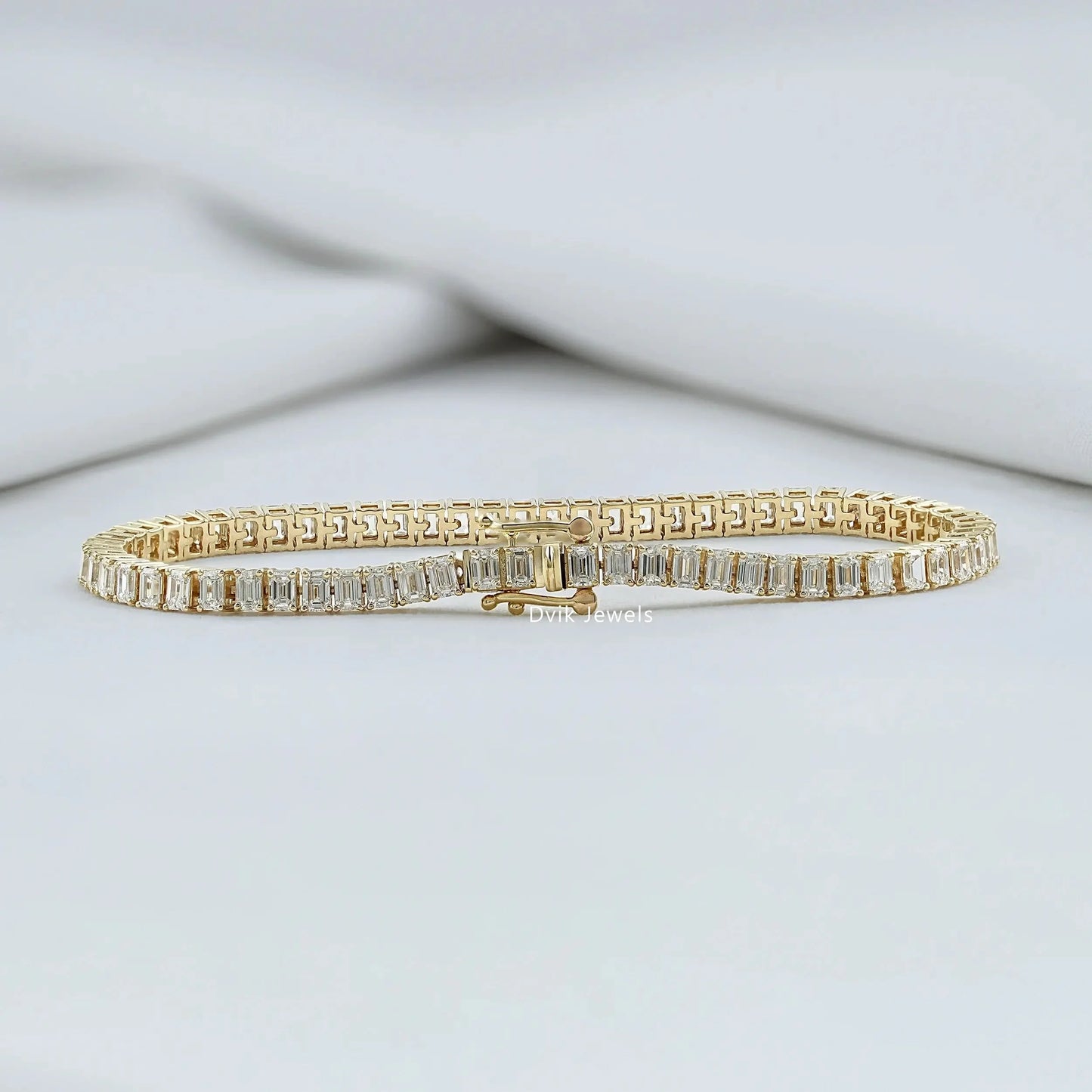 Lab Diamond Emerald Cut Tennis Bracelet Bracelet
