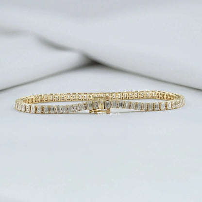 Lab Diamond Emerald Cut Tennis Bracelet Bracelet