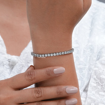 Round Lab Diamond Tennis Bracelet