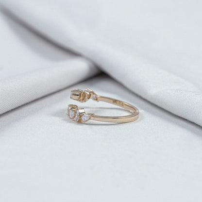 Multi Shape Lab Grown Diamond Bypass Ring