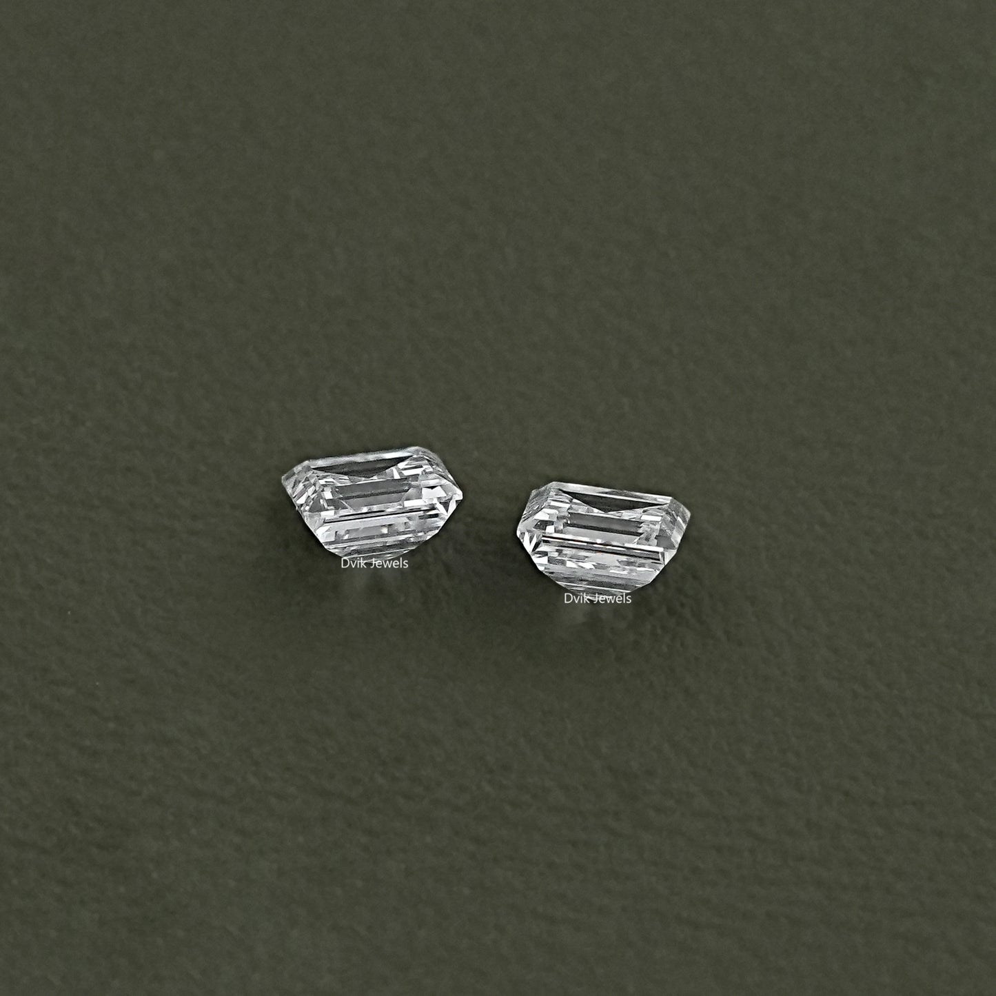 Antique Carre Cut Loose Diamond Pair