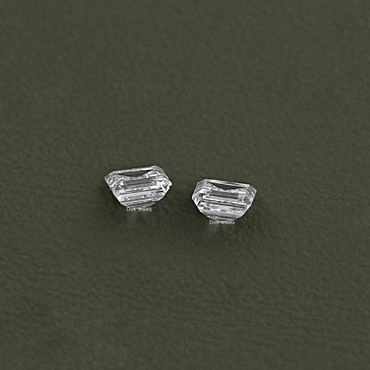 Antique Carre Cut Loose Diamond Pair