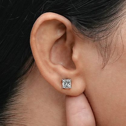 Princess Lab Grown Diamond Stud Earring