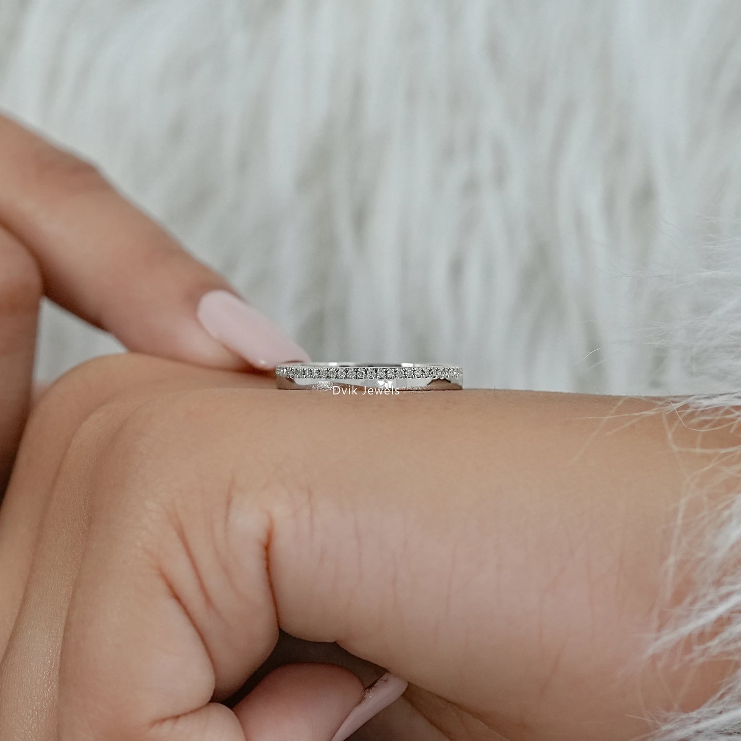 Lab Grown Round Diamond Eternity Wedding Band