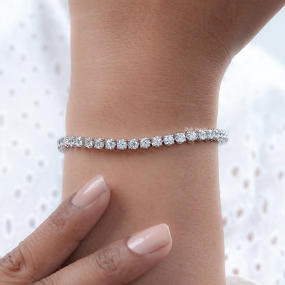 Round Cut Lab Grown Diamond Tennis Bracelet
