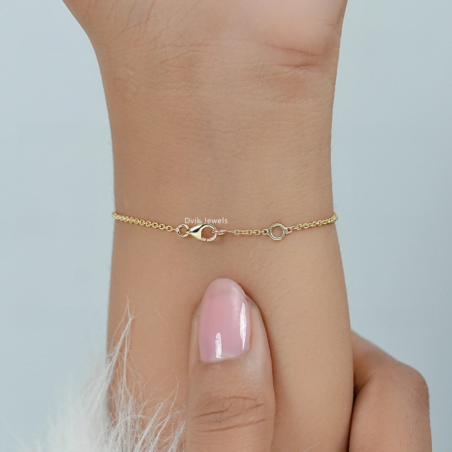 Lab Diamond Round Cut Solitaire Bracelet