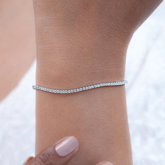 2.00 TCW Round Lab Diamond Tennis bracelet