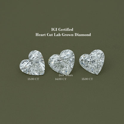 Lab Grown Heart Cut IGI Certified Loose Diamond