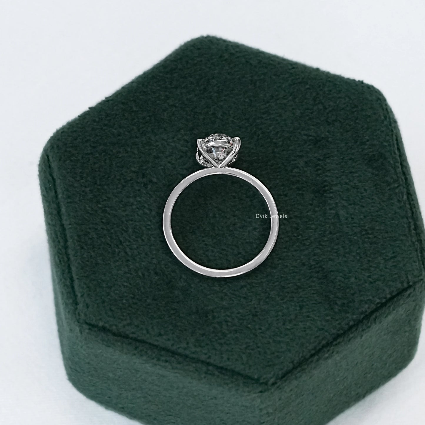 2 CT Oval Lab Diamond Solitaire Engagement Ring
