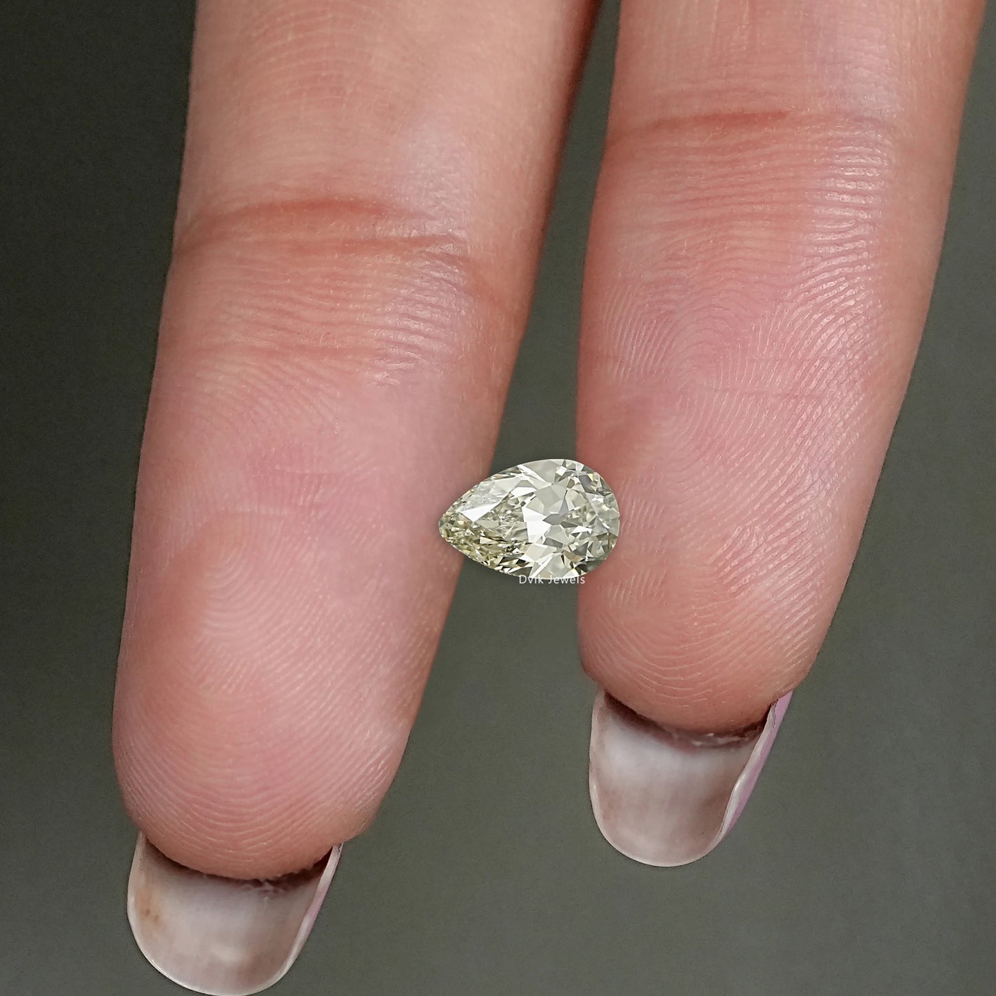 Lab Grown Loose Old Mine Pear Cut Diamond