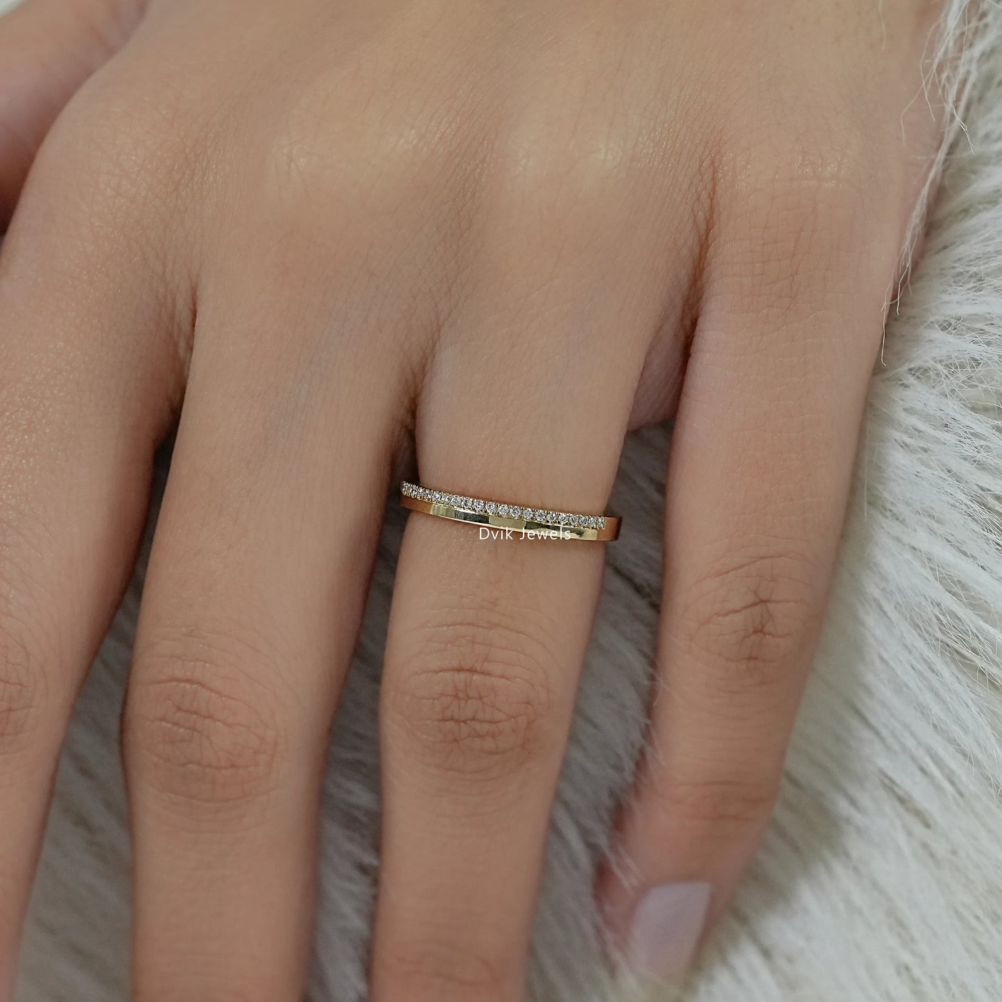 Lab Grown Round Diamond Eternity Wedding Band