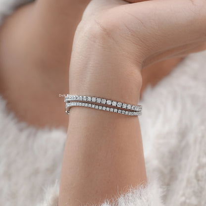 Round Cut Lab Grown Diamond Bracelet